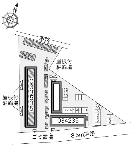 ★手数料０円★千葉市稲毛区萩台町　月極駐車場（LP）